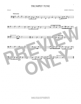 page one of Trumpet Tune (Cello Solo)