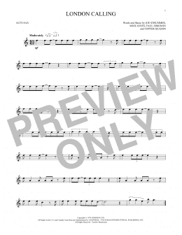 page one of London Calling (Alto Sax Solo)