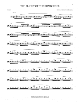 page one of The Flight Of The Bumble Bee (Cello Solo)