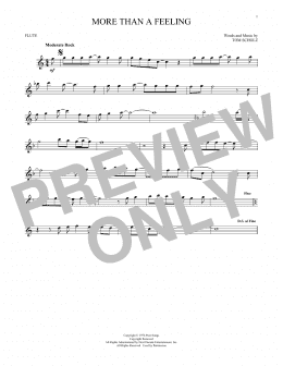 page one of More Than A Feeling (Flute Solo)
