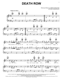 page one of Death Row (Piano, Vocal & Guitar Chords (Right-Hand Melody))