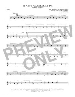 page one of It Ain't Necessarily So (French Horn Solo)