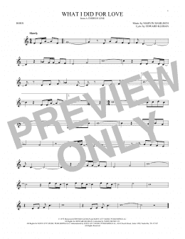 page one of What I Did For Love (French Horn Solo)