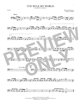 page one of You Rule My World (from The Full Monty) (Cello Solo)