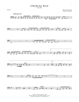 page one of Unusual Way (Cello Solo)