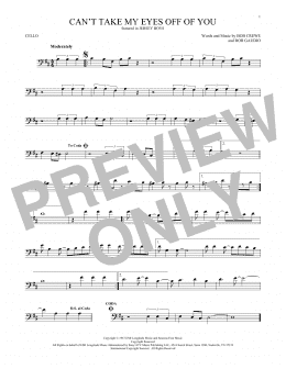 page one of Can't Take My Eyes Off Of You (from Jersey Boys) (Cello Solo)