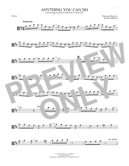 page one of Anything You Can Do (from Annie Get Your Gun) (Viola Solo)