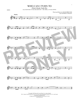 page one of Who Can I Turn To (When Nobody Needs Me) (French Horn Solo)