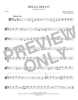 page one of Hello, Dolly! (Viola Solo)