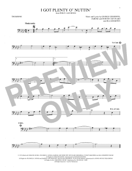 page one of I Got Plenty O' Nuttin' (Trombone Solo)