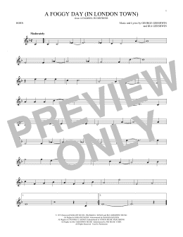 page one of A Foggy Day (In London Town) (French Horn Solo)