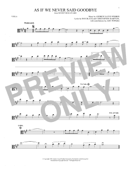 page one of As If We Never Said Goodbye (from Sunset Boulevard) (Viola Solo)