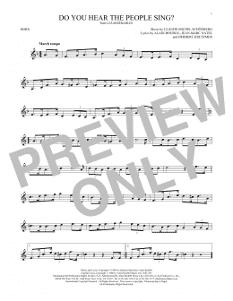 page one of Do You Hear The People Sing? (French Horn Solo)