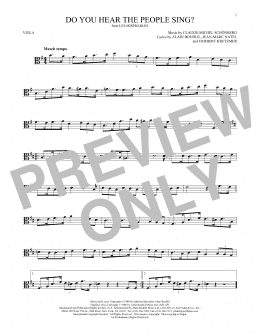 page one of Do You Hear The People Sing? (Viola Solo)