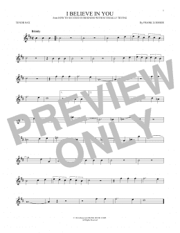 page one of I Believe In You (Tenor Sax Solo)