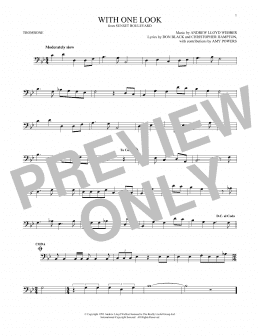 page one of With One Look (Trombone Solo)