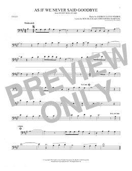 page one of As If We Never Said Goodbye (from Sunset Boulevard) (Cello Solo)