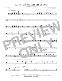 page one of Can't Take My Eyes Off Of You (from Jersey Boys) (Trombone Solo)