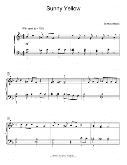 page one of Sunny Yellow (Educational Piano)