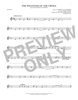 page one of The Phantom Of The Opera (Trumpet Solo)