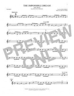 page one of The Impossible Dream (The Quest) (Trumpet Solo)