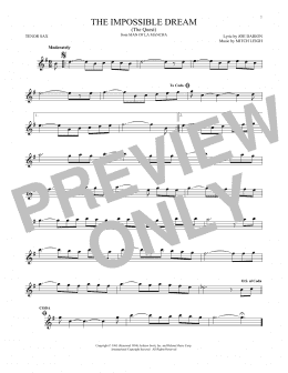 page one of The Impossible Dream (The Quest) (Tenor Sax Solo)
