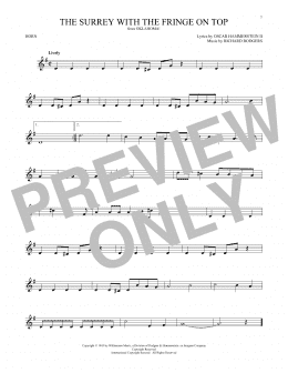 page one of The Surrey With The Fringe On Top (from Oklahoma!) (French Horn Solo)