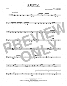 page one of Superstar (from Jesus Christ Superstar) (Cello Solo)