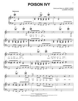 page one of Poison Ivy (Piano, Vocal & Guitar Chords (Right-Hand Melody))