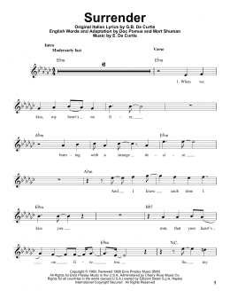 page one of Surrender (Pro Vocal)