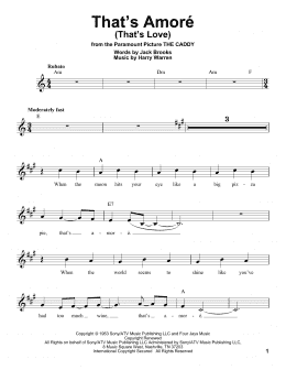 page one of That's Amore (That's Love) (Pro Vocal)