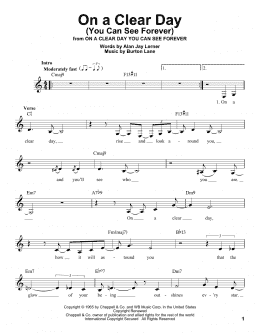 page one of On A Clear Day (You Can See Forever) (Pro Vocal)