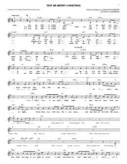page one of Text Me Merry Christmas (feat. Kristen Bell) (Lead Sheet / Fake Book)