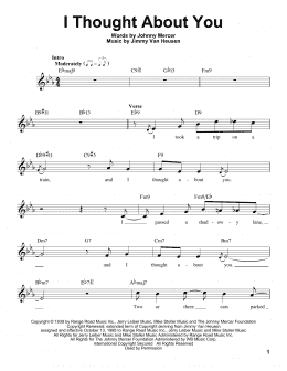 page one of I Thought About You (Pro Vocal)