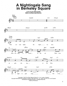page one of A Nightingale Sang In Berkeley Square (Pro Vocal)