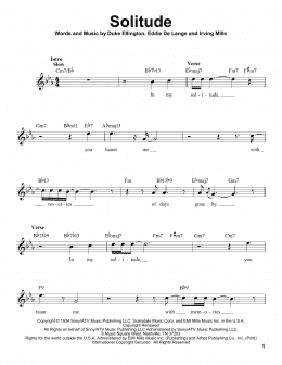 page one of Solitude (Pro Vocal)