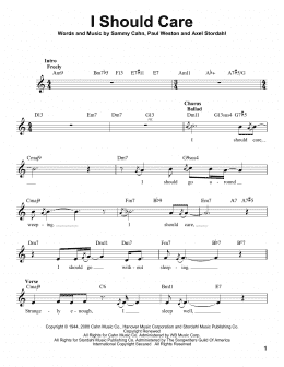 page one of I Should Care (Pro Vocal)