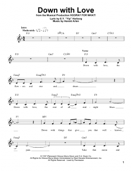 page one of Down With Love (Pro Vocal)