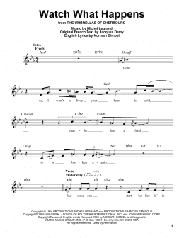 page one of Watch What Happens (Pro Vocal)