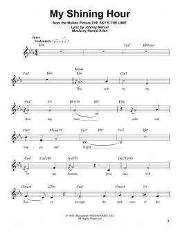 page one of My Shining Hour (Pro Vocal)