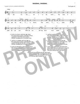 page one of Wassail, Wassail (Lead Sheet / Fake Book)