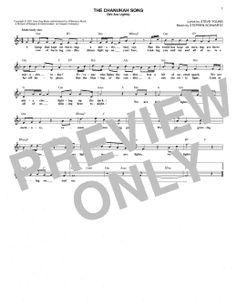 page one of The Chanukah Song (We Are Lights) (Lead Sheet / Fake Book)