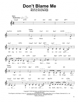 page one of Don't Blame Me (Pro Vocal)