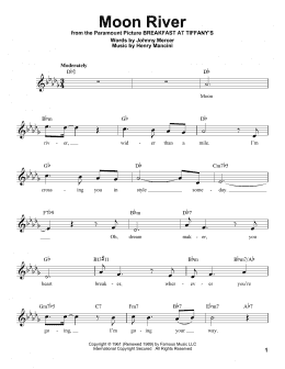 page one of Moon River (Pro Vocal)