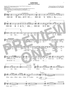 page one of Christmas (Baby Please Come Home) (Lead Sheet / Fake Book)