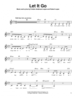 page one of Let It Go (from Frozen) (Pro Vocal)