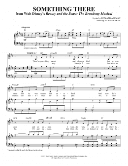 page one of Something There (from Beauty And The Beast) (Vocal Duet)