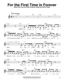 page one of For The First Time In Forever (from Frozen) (Pro Vocal)