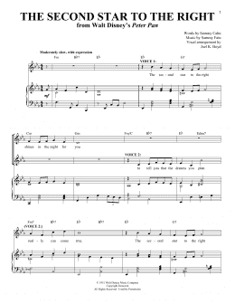 page one of The Second Star To The Right (from Peter Pan) (Vocal Duet)