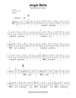 page one of Jingle Bells (Banjo Tab)